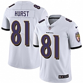 Nike Men & Women & Youth Ravens 81 Hayden Hurst White NFL Vapor Untouchable Limited Jersey,baseball caps,new era cap wholesale,wholesale hats